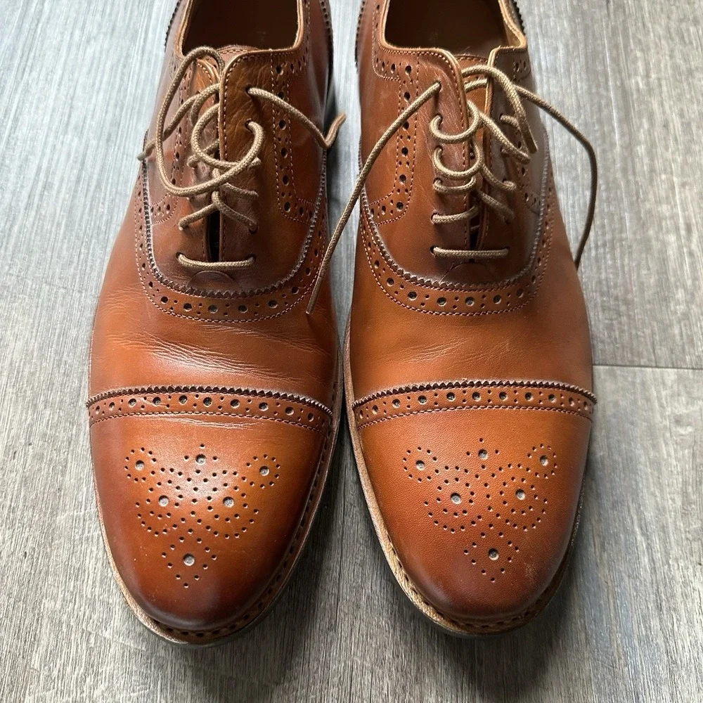 Beckett Simonon NEW Durant Oxford Orange Leather - Men's Size 12‎ Luxury Leather